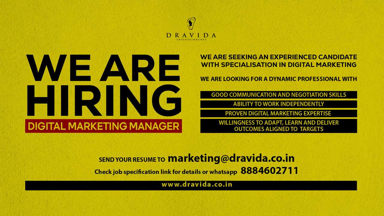 Hiring Digital Marketing Manager